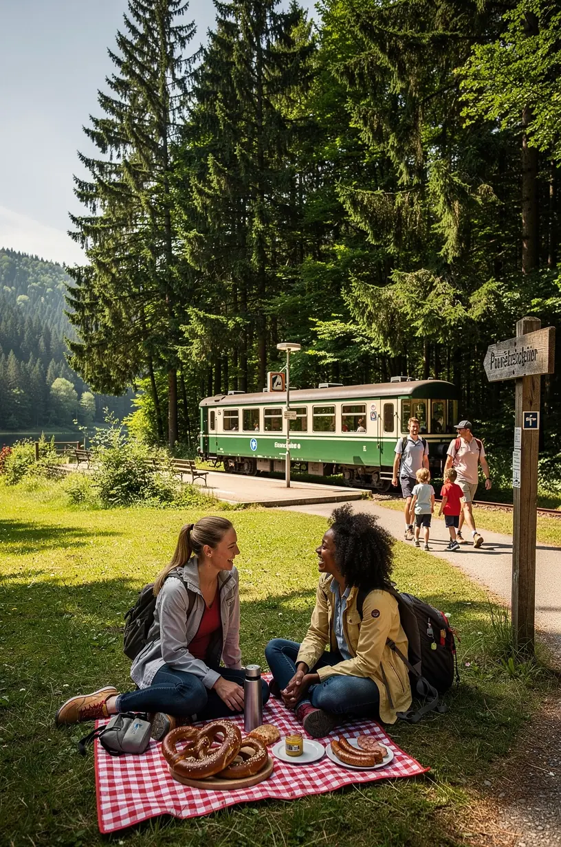 Symbolbilder von Rucksackreisenden, die eine Route mit realistischen Zeitfenstern und Entspannungsphasen nutzen.